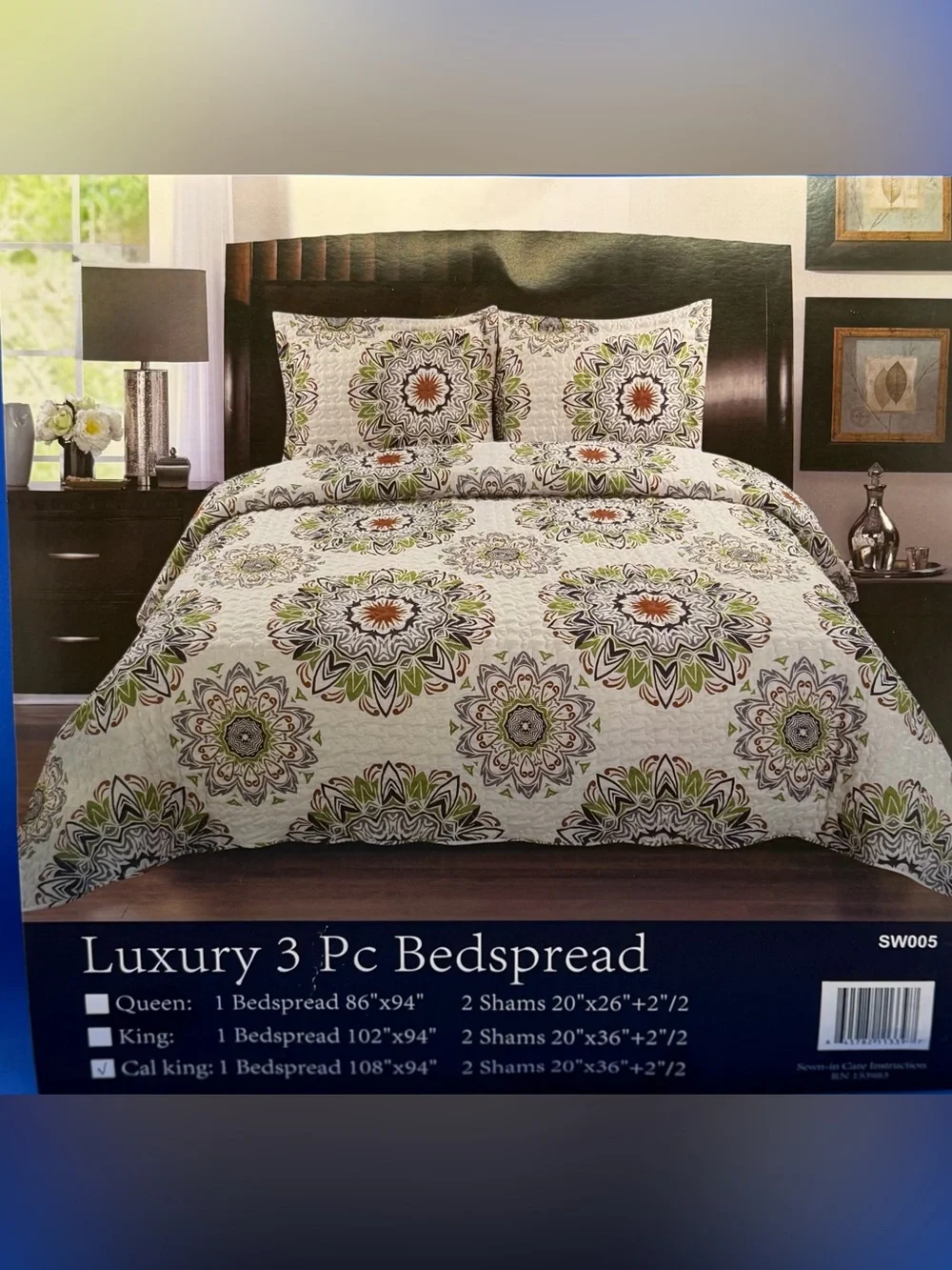 Brand new king/California king size bedspread/quilt set luxury 3PCS set